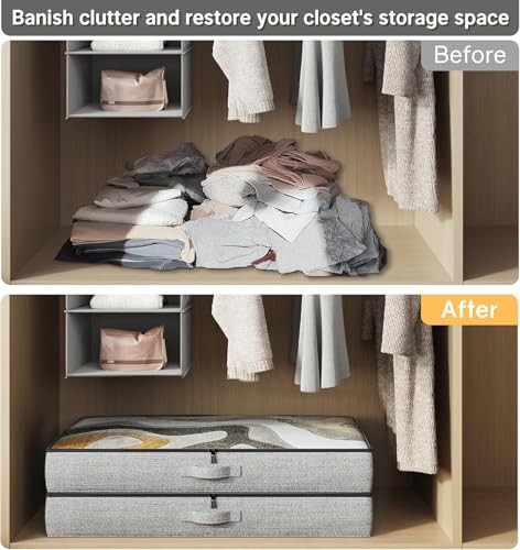 2-Pack Under Bed Storage Containers, 4.5 Inches Tall Clothes - Image 7
