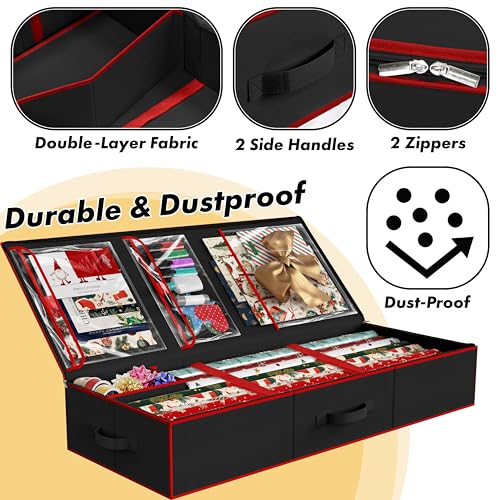 Simple Houseware 41.5" Wrapping Paper Organizer, Fits 40 Rolls - Image 5