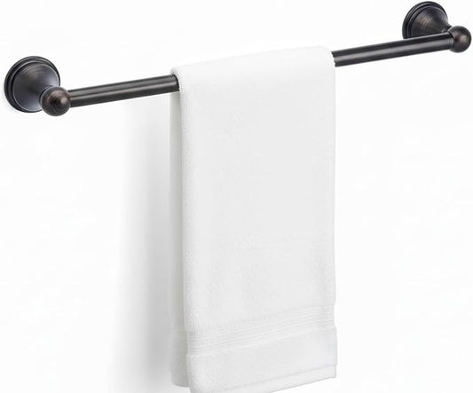24 Inch Bathroom Towel Bar, Oil Rubbed Bronze Wall Mounted Towel Rack, Bathroom Towel Holder for Hand Towels, Stylish Towel Bar for Bathroom Decor