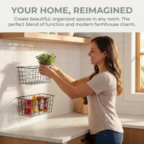 2 Set Adhesive Hanging Wall Basket Inside Cabinet Do | All Products - Image 5
