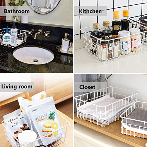 4 Pack Deep Freezer Organizer Bins Stackable Wire Basket - Image 5
