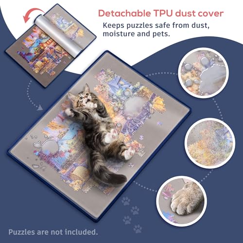 Tektalk Jigsaw Puzzle Board with 6 Color Sorting Trays - Image 5