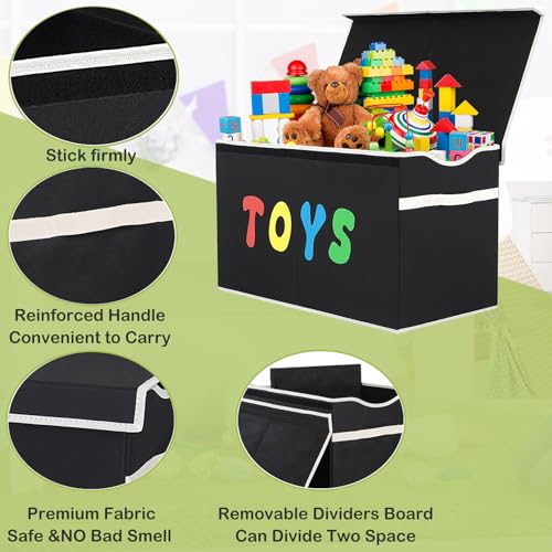 YOLOXO Toy Box Chest, Collapsible Sturdy Storage Bins with Lids - Image 6