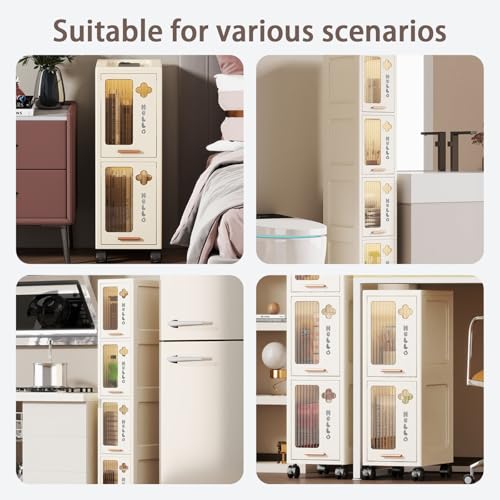 Slim Rolling Storage Cart with Wheels, Space Saving Narrow Gap - Image 8