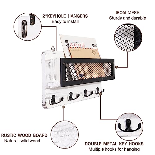 ADIIL Mail and Key Holder for Wall Decorative, Wooden Wall - Image 6