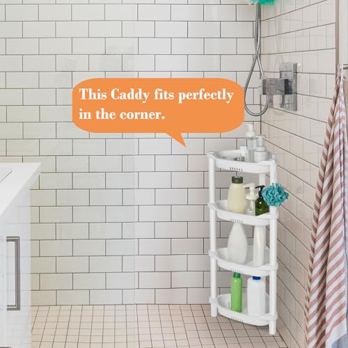 ELYKEN Corner Shower Caddy Standing, 4 Tier Plastic | All Products - Image 4