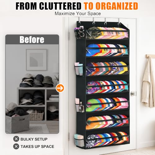Over the Door Hat Organizer, Hat Rack for Baseball Caps - Image 4