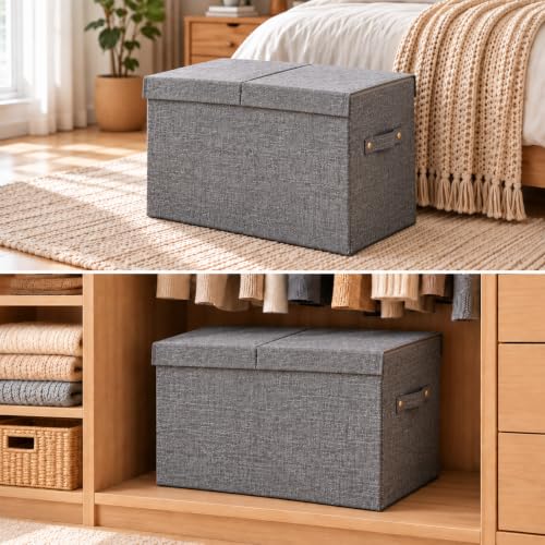 Large Toy Box Storage with Lid, Collapsible Sturdy Toy Chest - Image 7