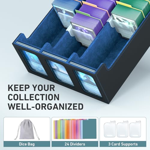 3-Row Trading Card Storage Box, Bulk Cards Case for 2400+ - Image 5