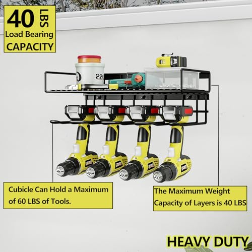 Power Tool Organizer Heavy Duty Wall Mount Drill Tools Holder - Image 6