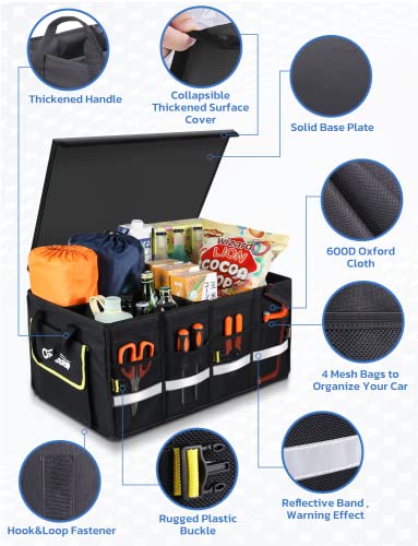 Oasser Car Trunk Organizer with Foldable Soft Lid, 55L 3 - Image 6