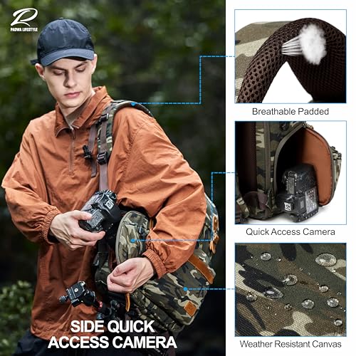 Padwa Lifestyle Camouflage Canvas Camera Backpack - | All Products - Image 6