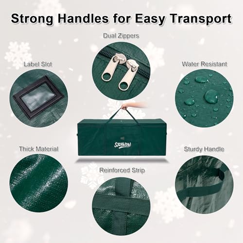 Small Christmas Tree Storage Bag 4ft for Short Trees - Green - Image 7