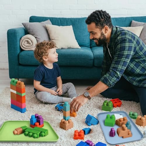 10 Pack Plastic Stackable Multicolor Puzzle Sorting Trays Art - Image 6