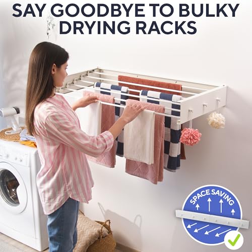 Foldable Wall Mounted Drying Rack 40 inch - Easy | Laundry & Clothing - Image 4