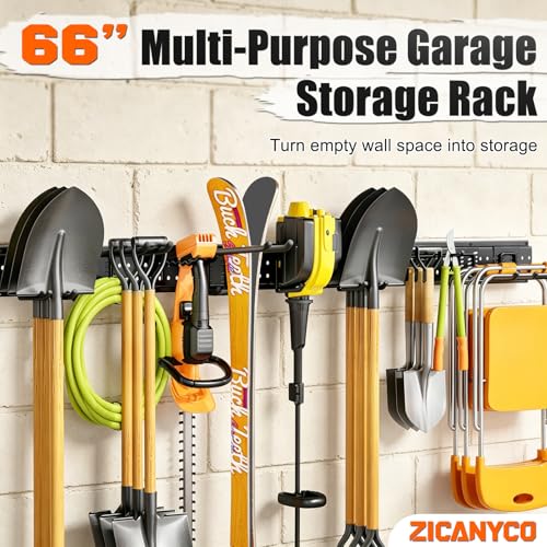 Garage Tool Organizer Wall Mount 66 inches with 13 | Home Organization - Image 3