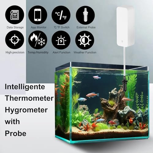 Smart Thermometer Hygrometer with Probe, WiFi Aquarium - Image 3