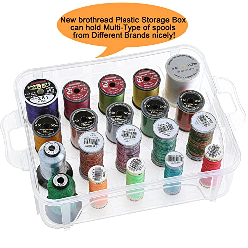 New brothread 2 Layer Stackable Clear Storage Box Organizer - Image 5