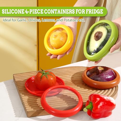 Set of 4 Saver and Tomato Holder - Reusable Storage Containers - Image 5
