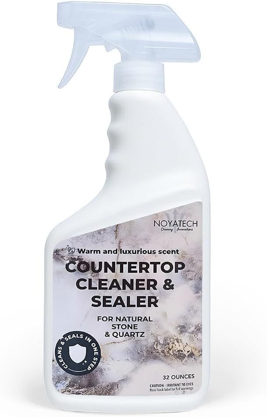 Countertop Cleaner & Sealer – Streak-Free Spray for Granite, Marble & Quartz | Cleans & Protects in One Step | USDA BioBased, Non-Toxic, No Film