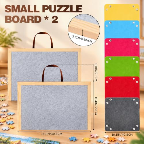 Foldable Jigsaw Puzzle Board with 6 Sorting Trays, 16 x 23 Inch - Image 4