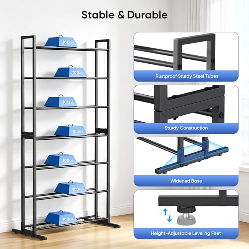 3D Printer Filament Storage Rack, 7-Tier Organizer with Basket - Image 5