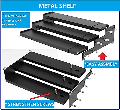 Jojocross Spice Rack Organizer for Cabinet, 3 Tier - Image 7