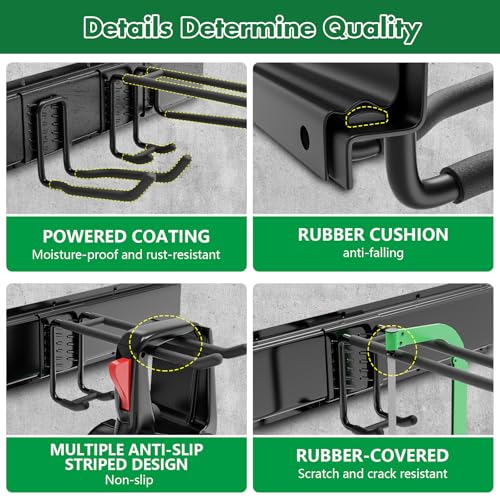 64" Garage Tool Organizer Wall Mount - 720lbs Garden Tool - Image 5