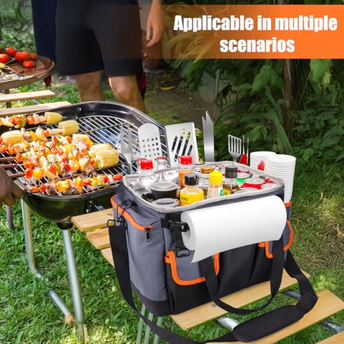 Large BBQ Grill Caddy with Paper Towel Holder | Home Organization - Image 6