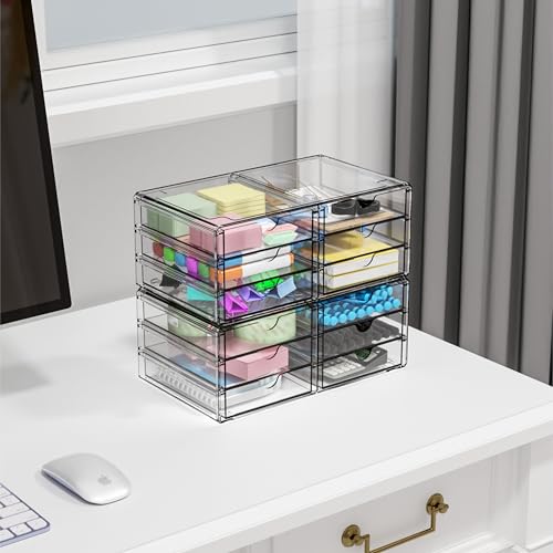 Yieach 2 Pack Acrylic Storage Drawers With 12 - Image 4