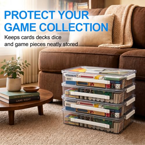 2 Pack Board Game Storage Box, Stackable Craft Organizer - Image 4