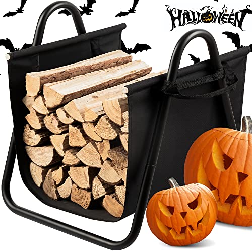 AMAGABELI GARDEN & HOME Fireplace Log Holder with Canvas - Image 5