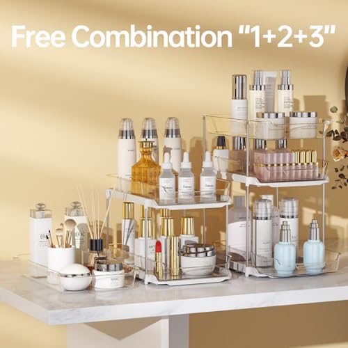 Delamu 2 Sets of 3-Tier Bathroom Under Sink Organizers - Image 6
