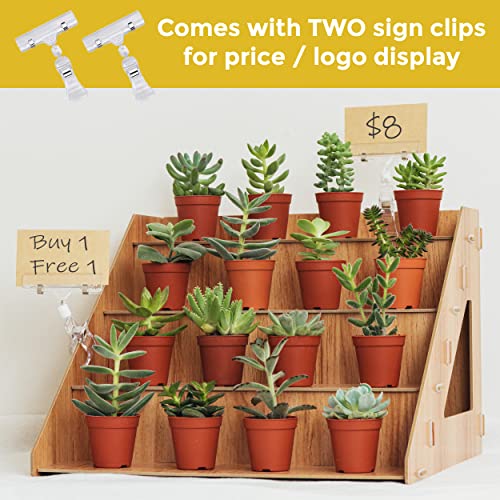 Tapeera 4-Tier Retail Wooden Display Riser - Farmers Market Craft - Image 7