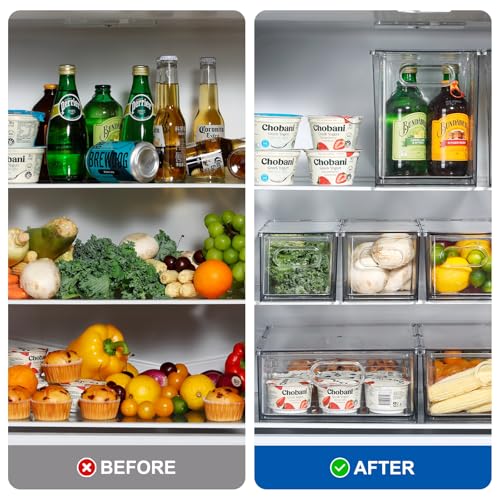 Fridge Organizers and Storage Pull Out Drawer, 2 Small - Image 6