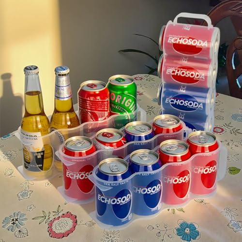 Portable Soda Can Organizer for Refrigerator, Clear, 2 Pack - Image 7