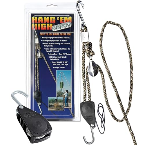 Rope Ratchet 3/8" 20' Solid Braided Rope Block and Tackle - Image 2
