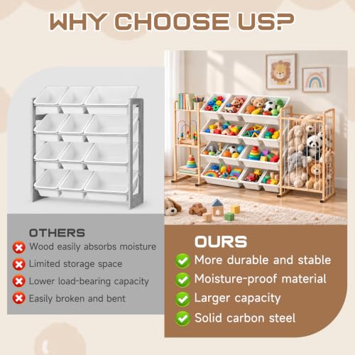 Toy Storage Organizer w Shelves, Bins - Image 5
