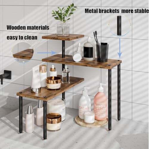 3 Tier Adjustable Countertop Organizer Corner Shelf - Image 5