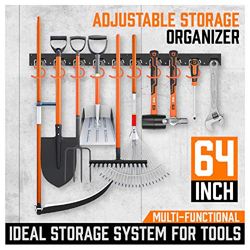 HORUSDY 64 Inch Adjustable Storage System, Wall Mount Tool - Image 3
