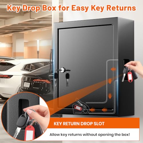213 Position Wall Mounted Key Lock Box, Key Cabinet with Drop - Image 6