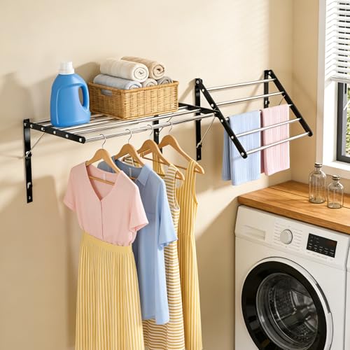 Wall Mounted Drying Rack, Foldable Laundry Rack - Image 4