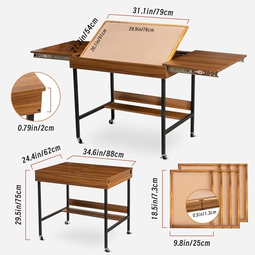 Becko US 2 in 1 Jigsaw Puzzle Table with 8 Sorting Trays - Image 4
