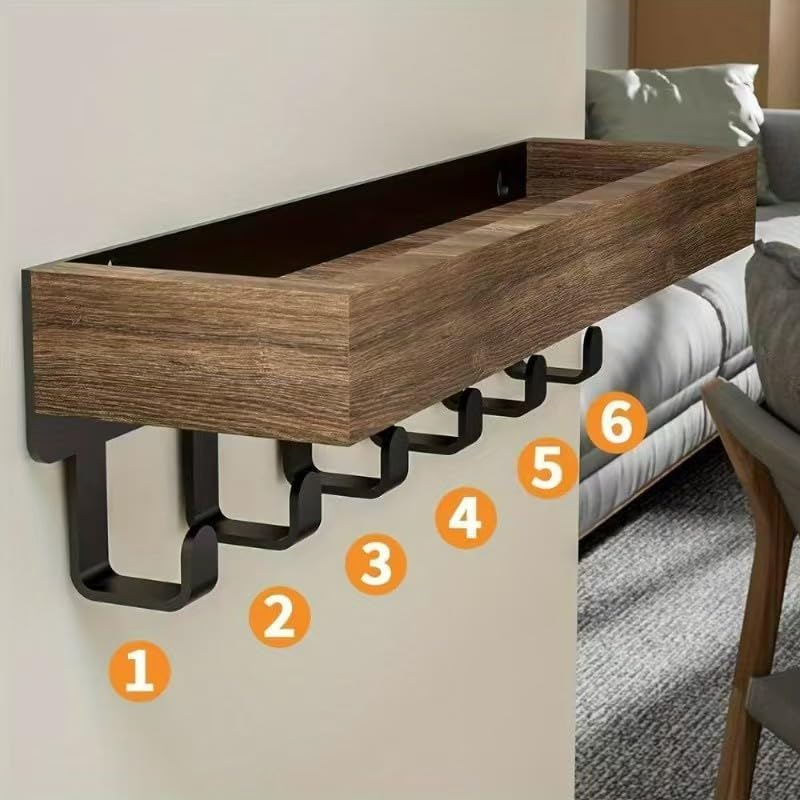 Wall Mounted Key Hanger with Shelves - Decorative Mailing - Image 4