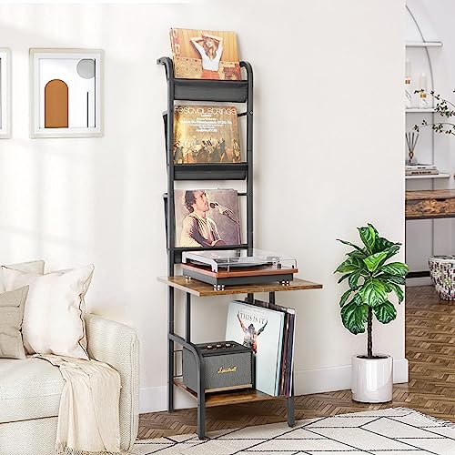 Record Player Stand with Vinyl Storage, Record Player - Image 3
