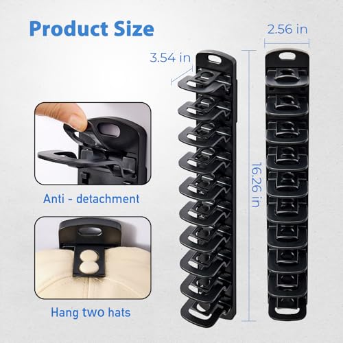 Cap Racks for Baseball Caps, Hat Organizer Holder for Wall - Image 4