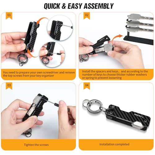 T-carbon Carbon Fiber Key Organizer, Compact Holder | All Products - Image 7
