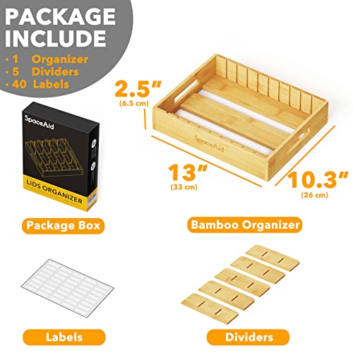 SpaceAid Bamboo Lid Organizer, Kitchen Pantry Lids H | All Products - Image 6