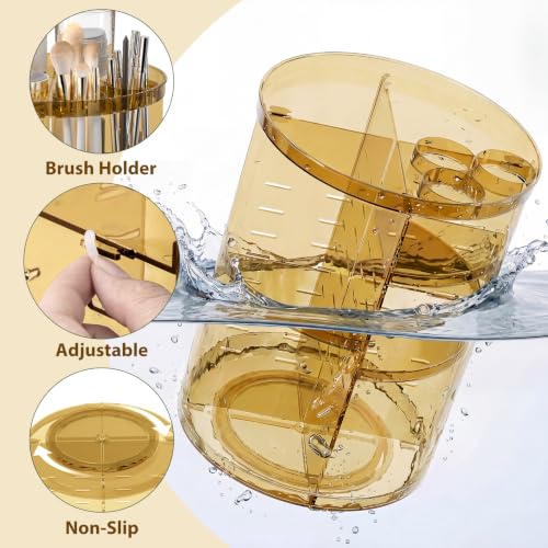 Jiavarry Rotating Makeup Organizer, Clear Gold, 8 Ad | All Products - Image 7