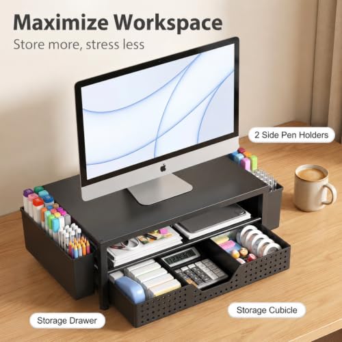 ECOLOVI Desk Organizer and Accessories, 2-Tier Computer Monitor - Image 7